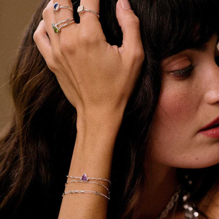 Daisy London Sterling Silver Birthstone Ring Additional Image - 3