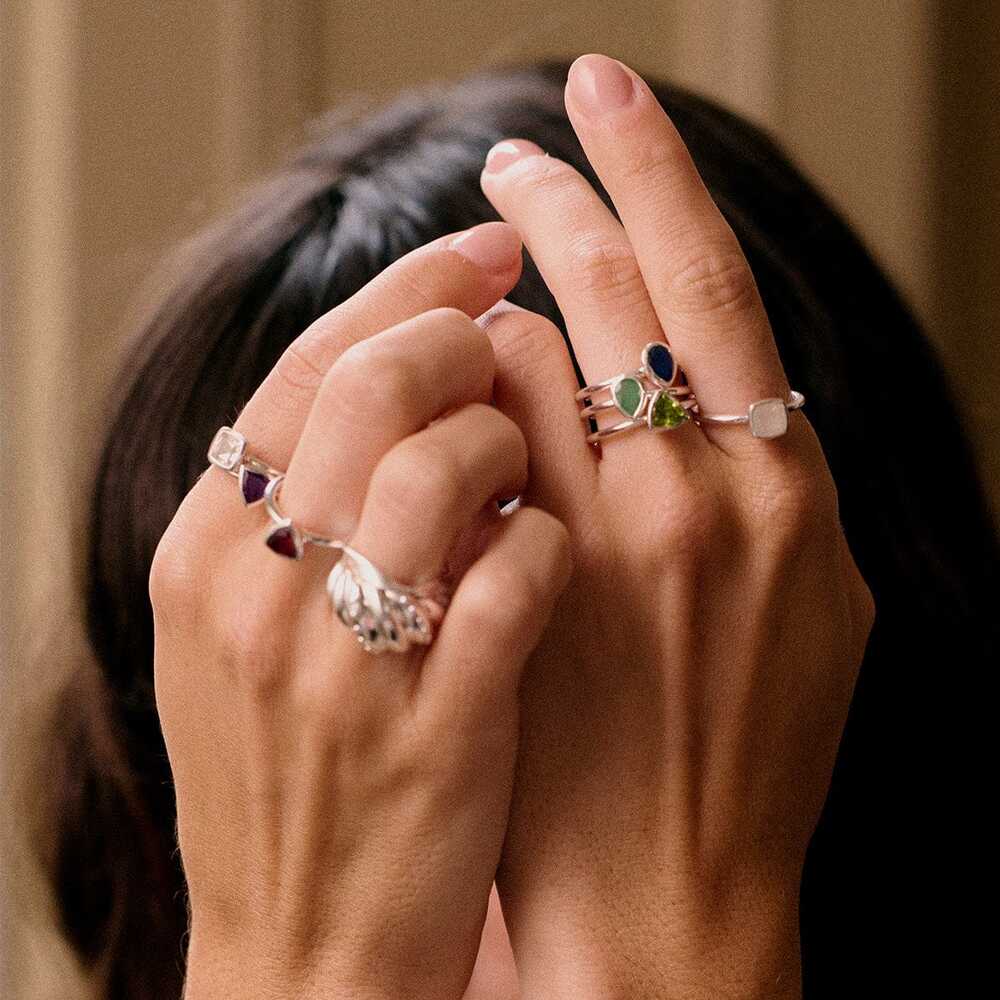 Daisy London Sterling Silver Birthstone Ring Additional Image - 5