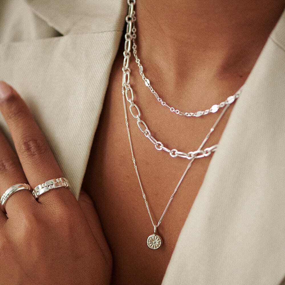 Daisy London Sterling Silver Daisy Bloom Mini Pendant Necklace Additional Image - 3
