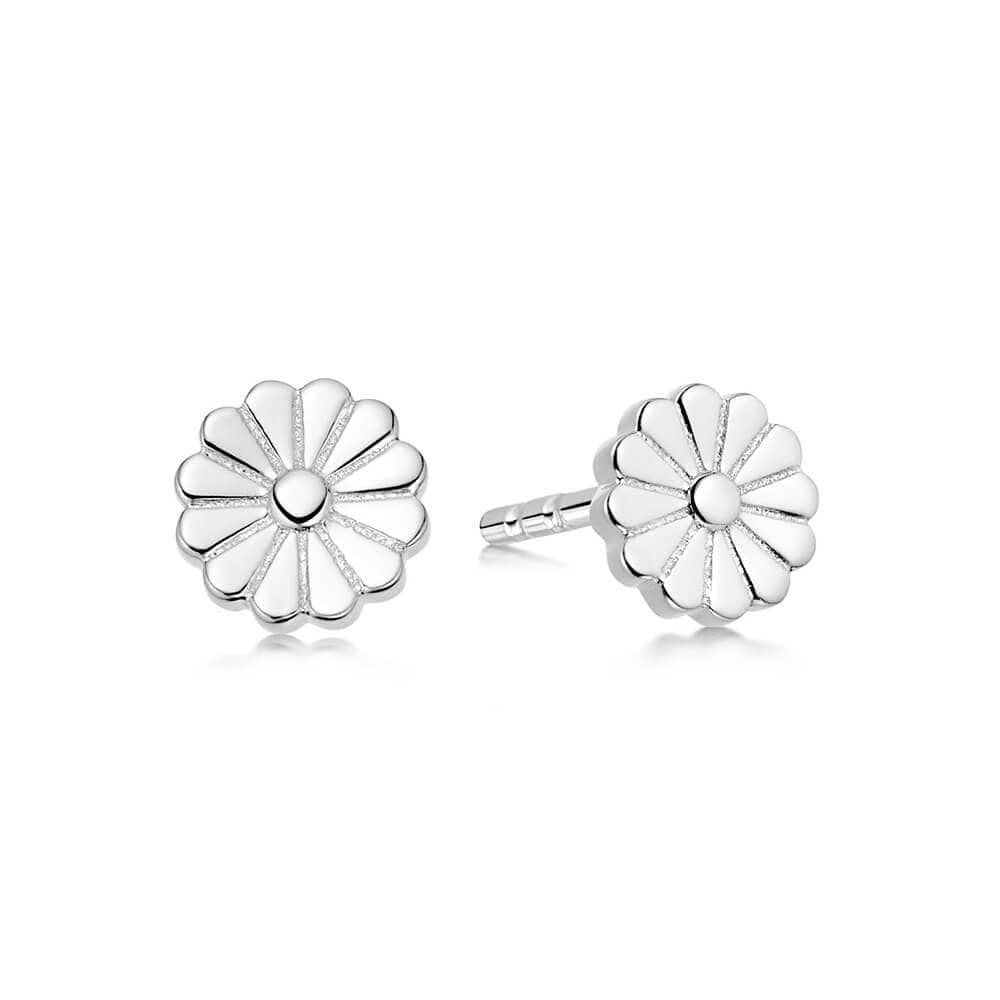 Daisy London Sterling Silver Daisy Bloom Stud Earrings
