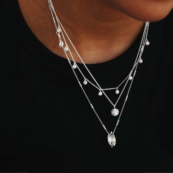 Daisy London Sterling Silver Bobble Eternity Necklace Additional Image - 1