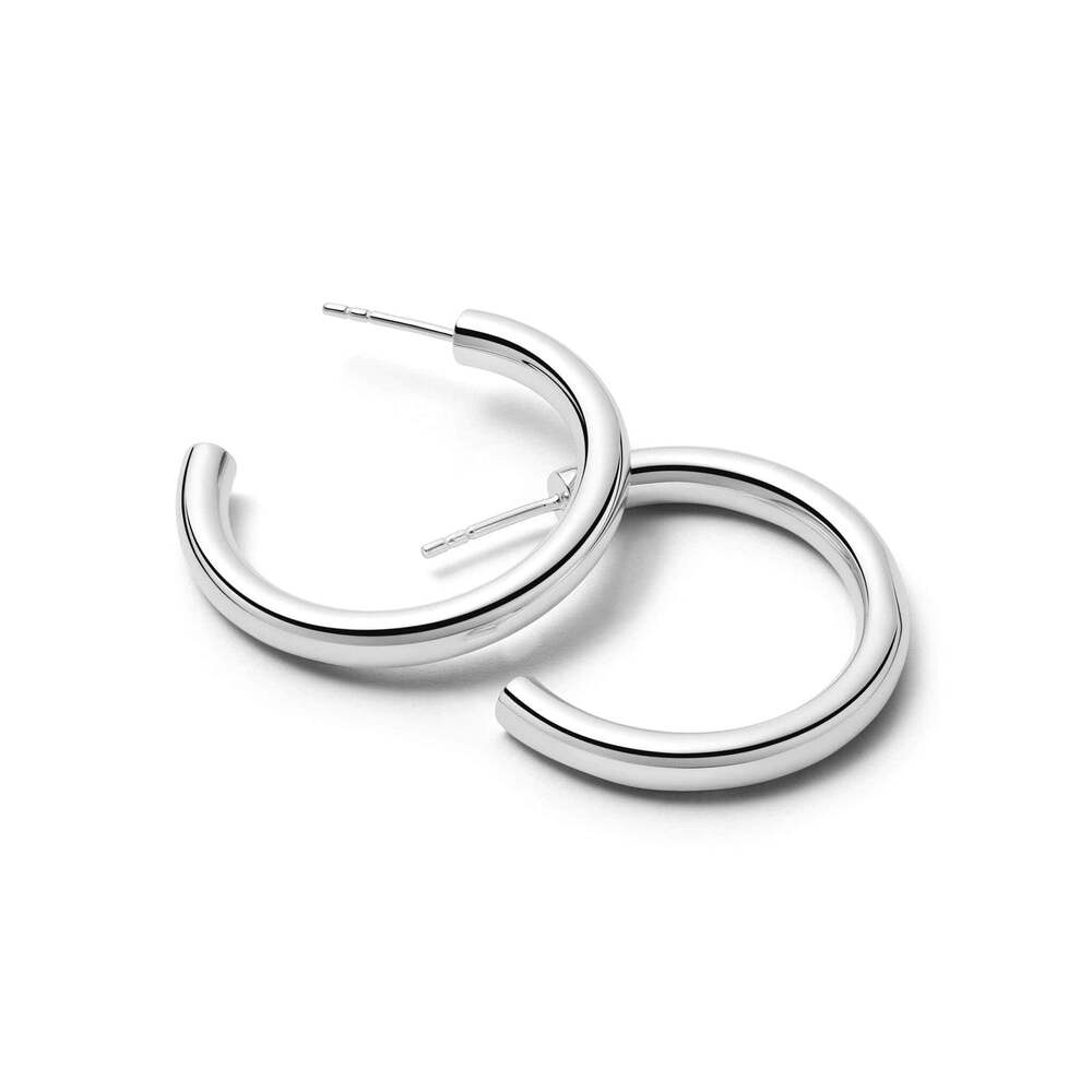 Daisy London Sterling Silver Bold Hoop Earrings