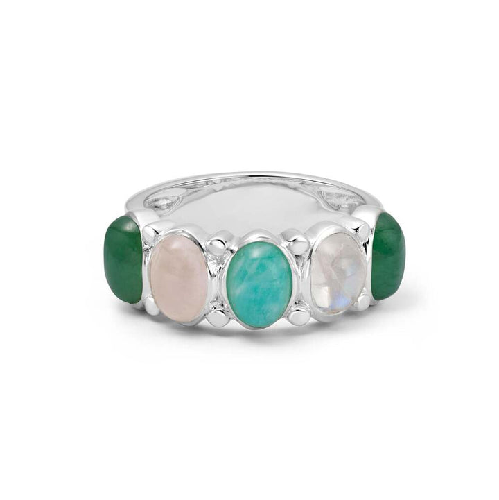 Daisy London Sterling Silver Bold Mixed Gemstone Ring