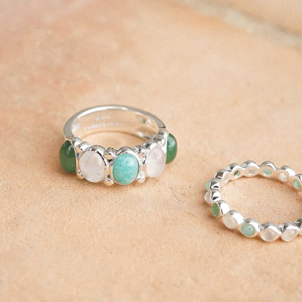 Daisy London Sterling Silver Bold Mixed Gemstone Ring Additional Image - 2