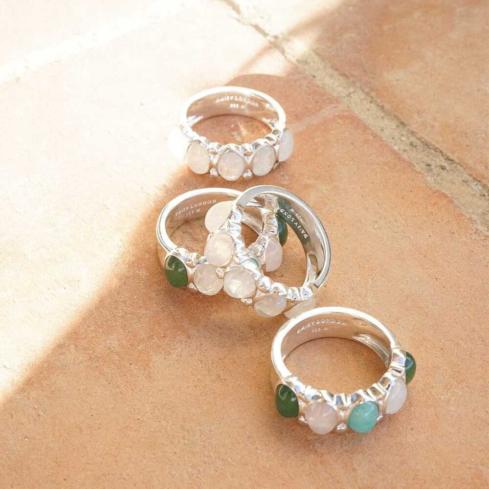 Daisy London Sterling Silver Bold Mixed Gemstone Ring Additional Image - 4
