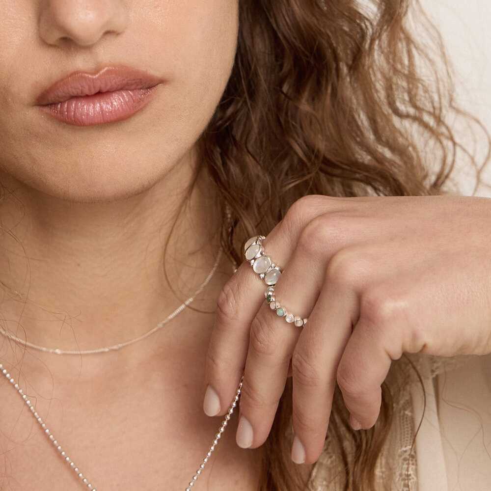 Daisy London Sterling Silver Bold Moonstone Ring Additional Image - 1