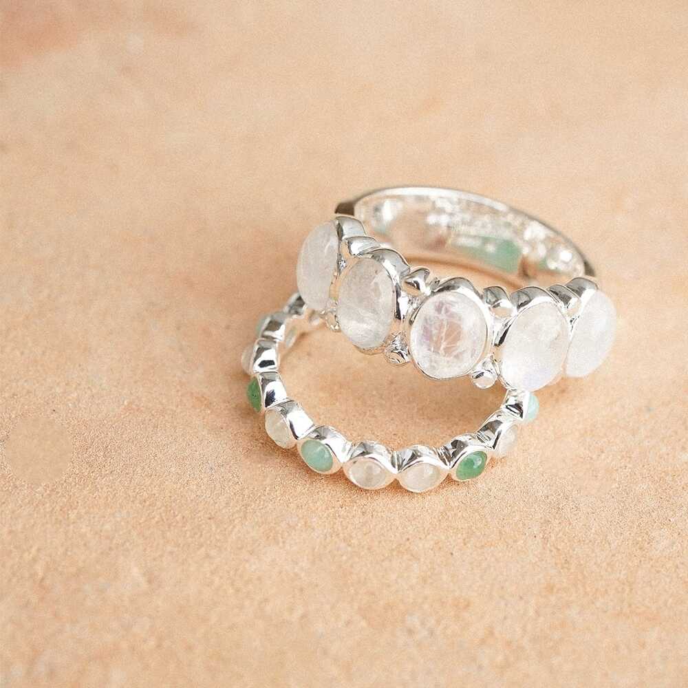 Daisy London Sterling Silver Bold Moonstone Ring Additional Image - 2