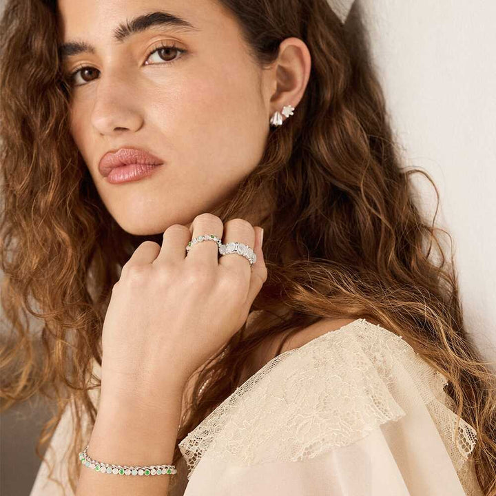 Daisy London Sterling Silver Bold Moonstone Ring Additional Image - 3