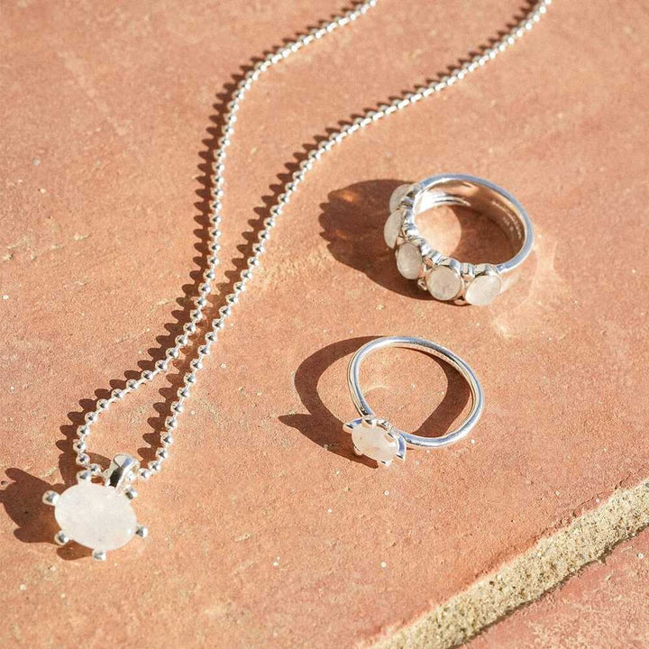 Daisy London Sterling Silver Bold Moonstone Ring Additional Image - 4