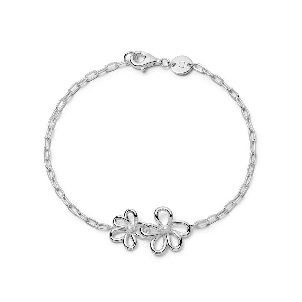Daisy London Sterling Silver Daisy Bow Bracelet