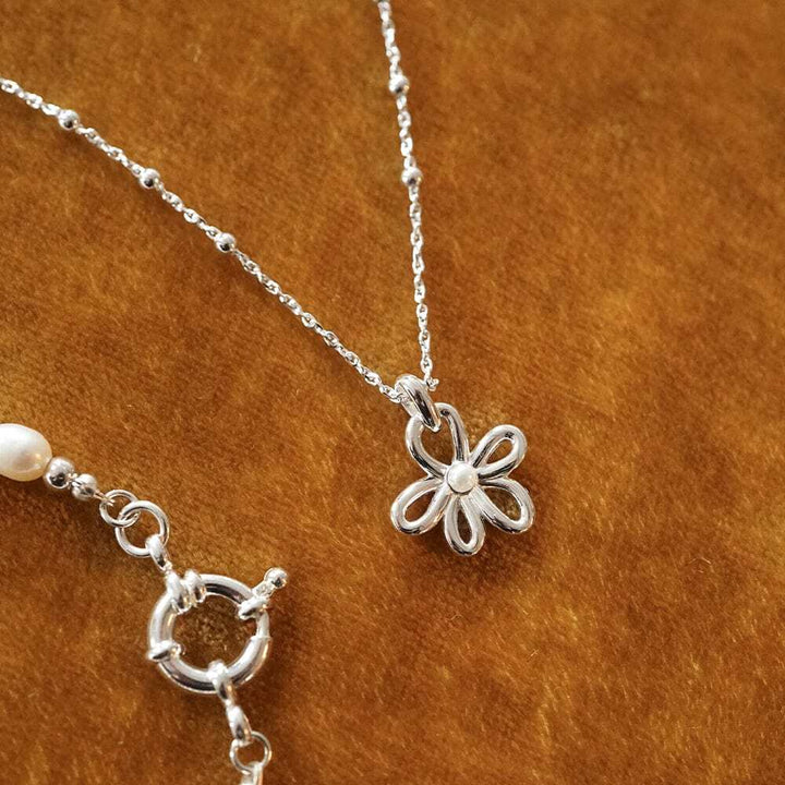Daisy London Sterling Silver Daisy Bow Pendant Necklace Additional Image - 2