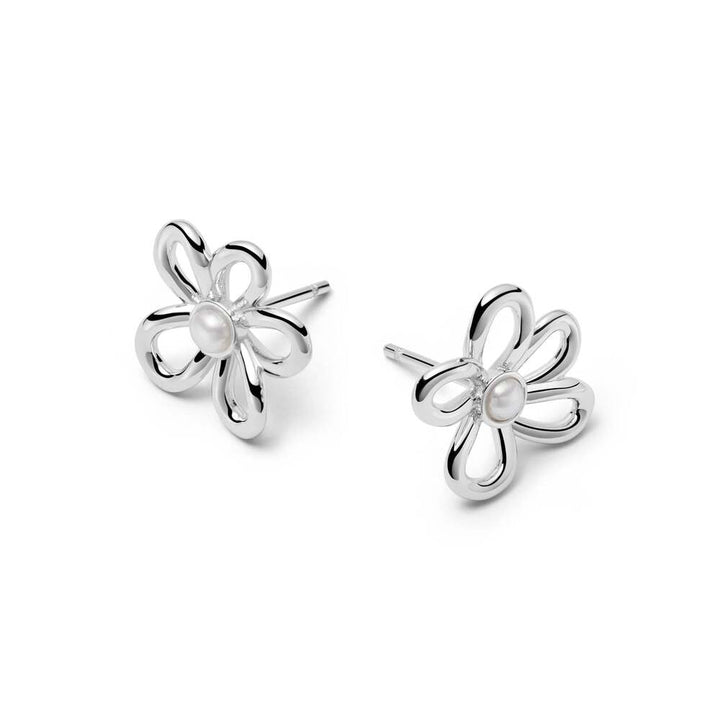 Daisy London Sterling Silver Daisy Bow Stud Earrings