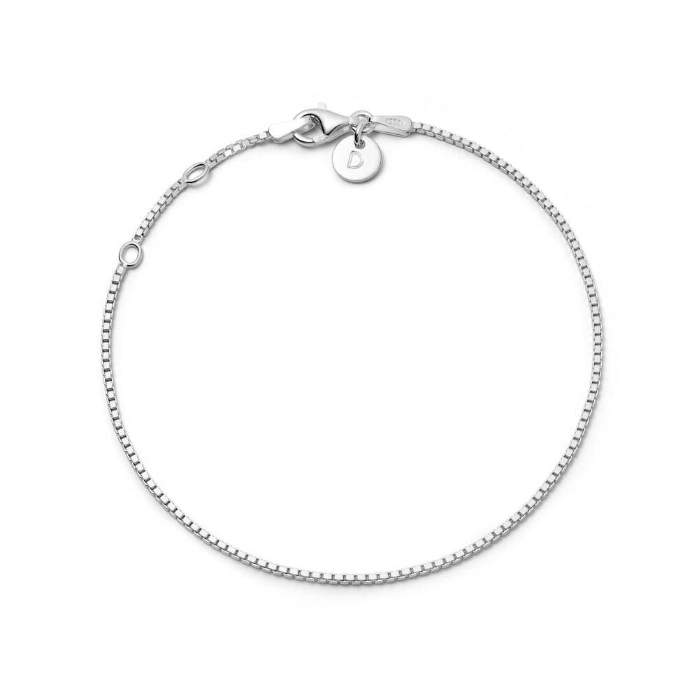 Daisy London Sterling Silver Box Layering Chain Bracelet
