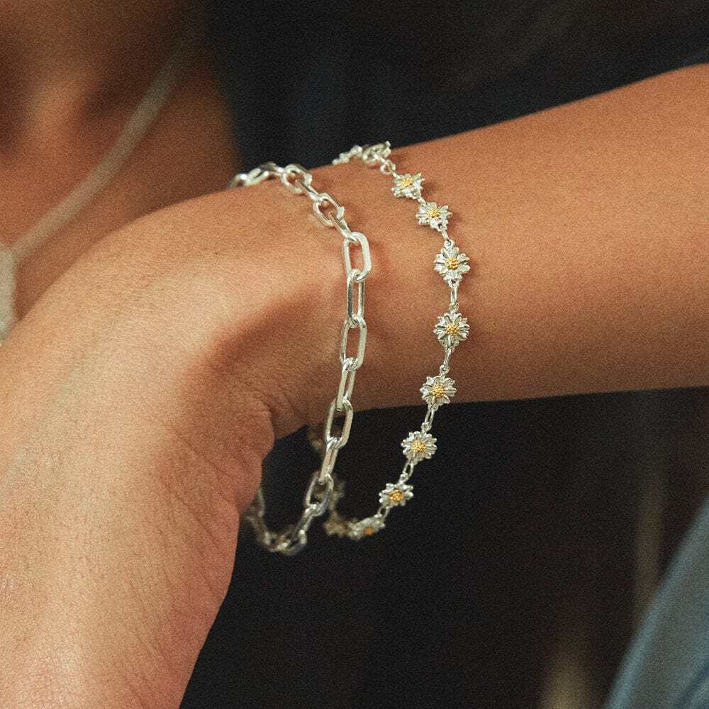Daisy London Sterling Silver Daisy Chain Bracelet Additional Image - 1