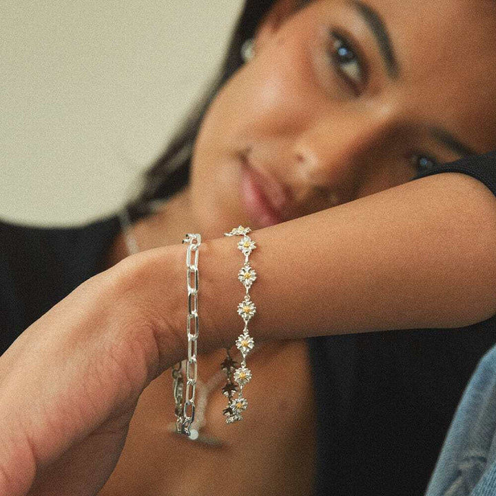 Daisy London Sterling Silver Daisy Chain Bracelet Additional Image - 3