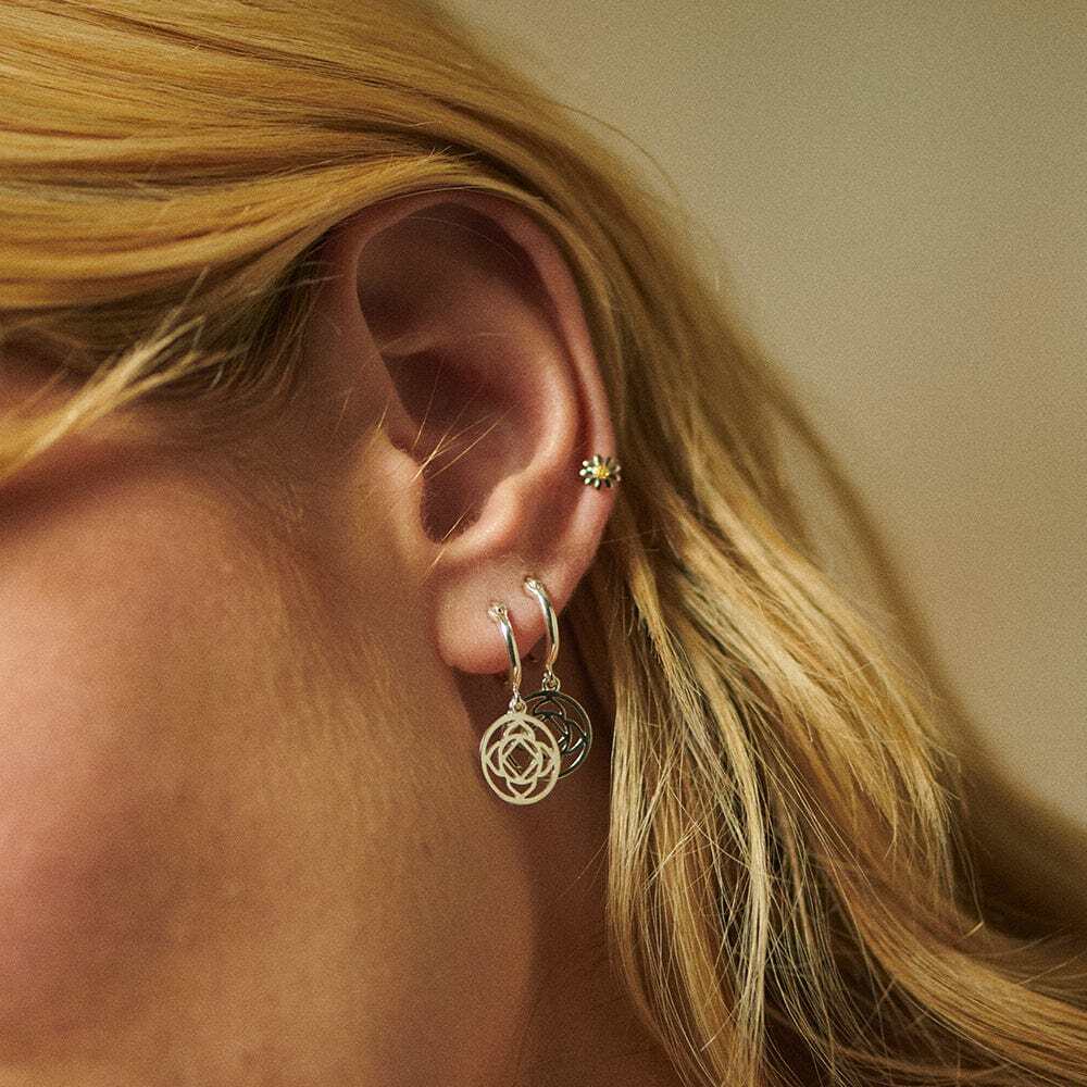 Daisy London Sterling Silver Chakra Earrings Additional Image - 7