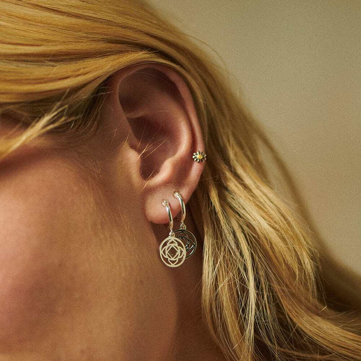 Daisy London Sterling Silver Chakra Earrings Additional Image - 7