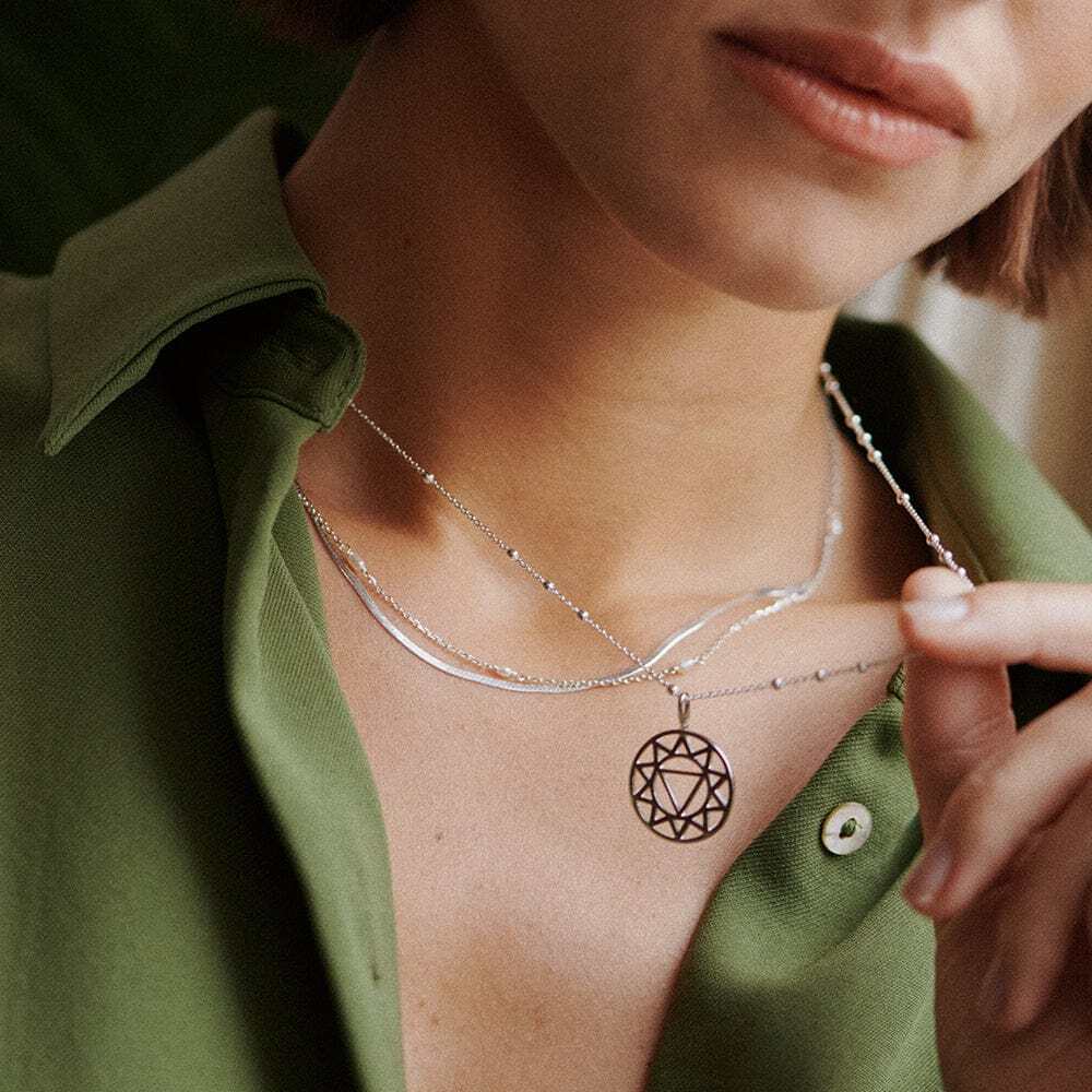 Daisy London Sterling Silver Chakra Necklace Additional Image - 16