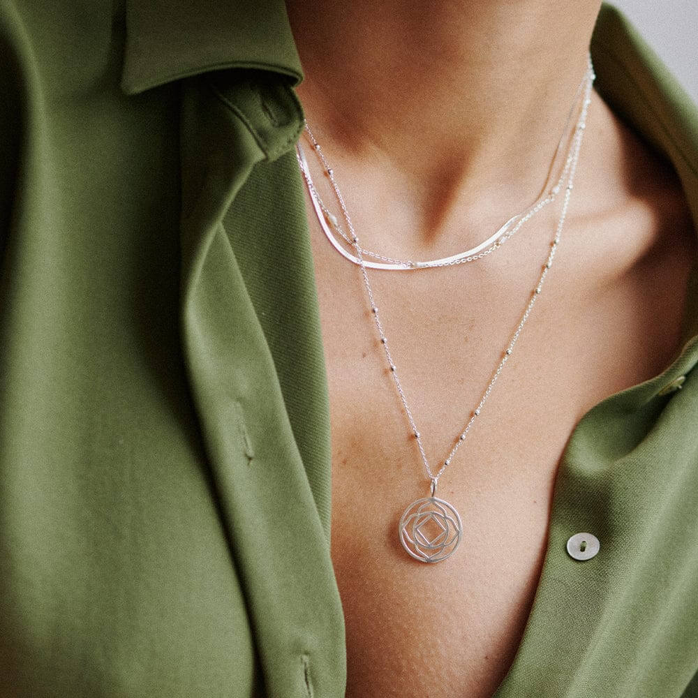 Daisy London Sterling Silver Chakra Necklace-Base Stability image 2