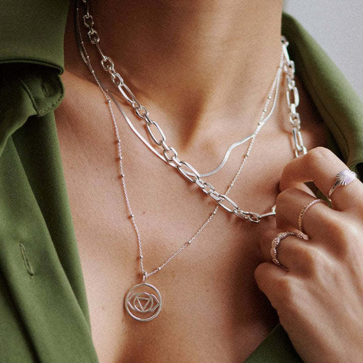 Daisy London Sterling Silver Chakra Necklace-Brow Intuition image 2