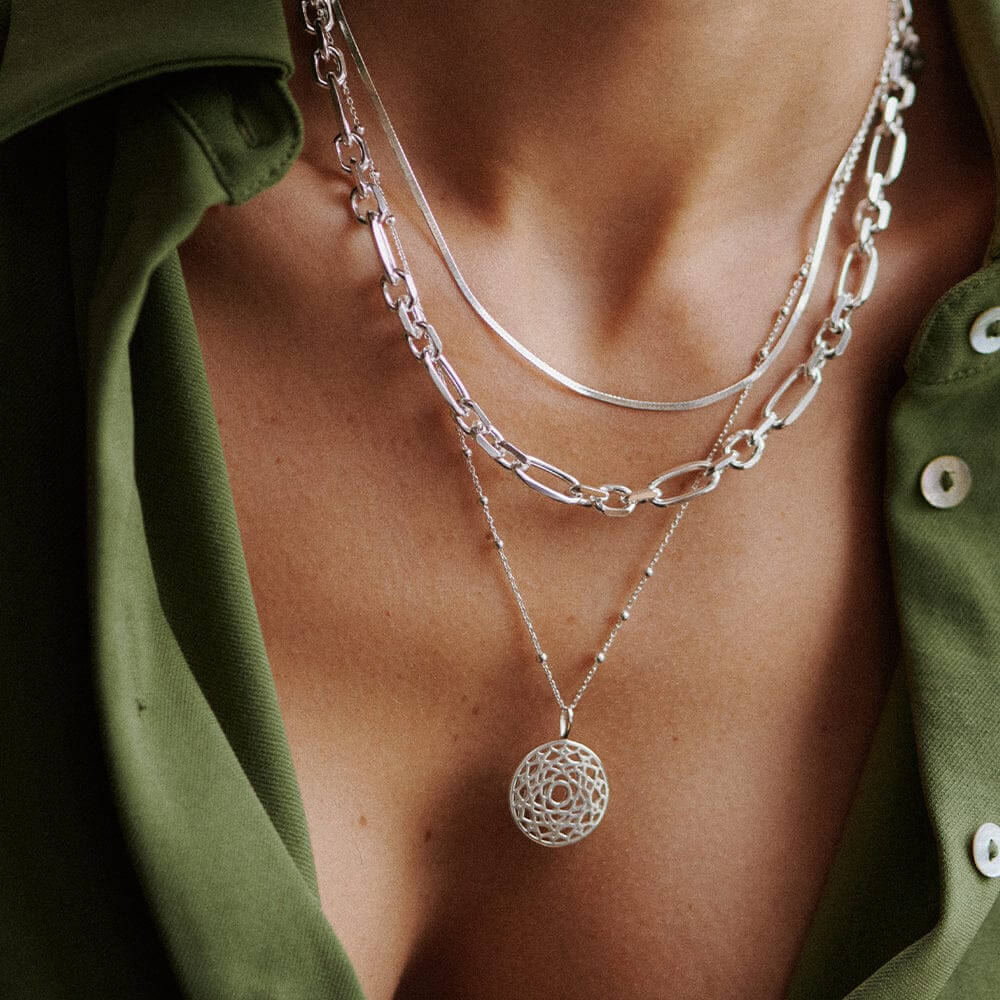 Daisy London Sterling Silver Chakra Necklace-Crown Intelligence image 1