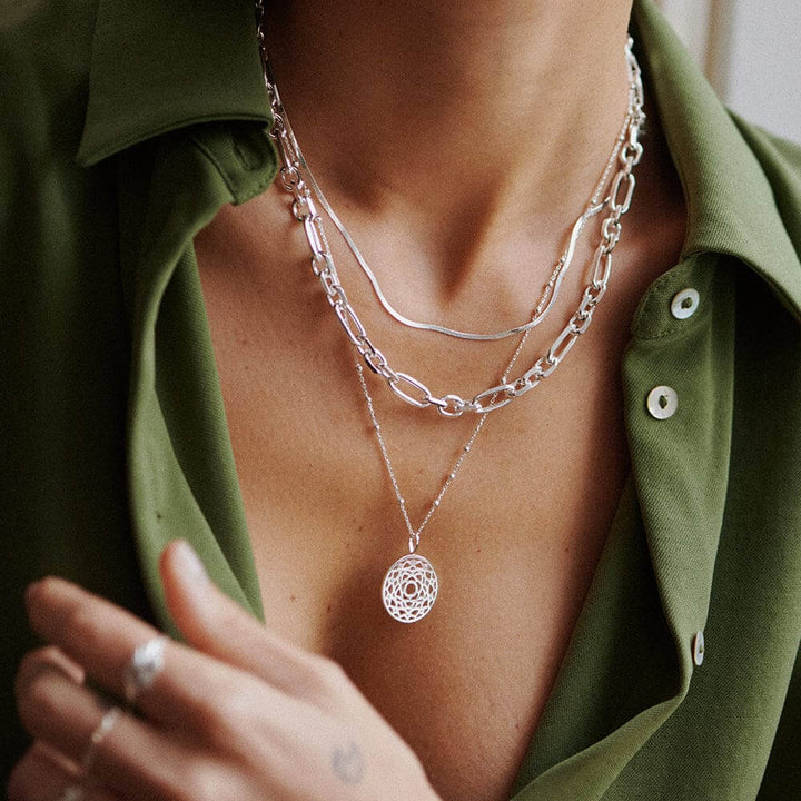 Daisy London Sterling Silver Chakra Necklace-Crown Intelligence image 2