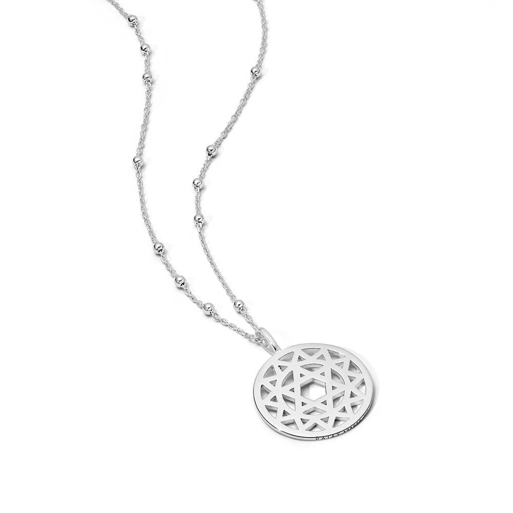Daisy London Sterling Silver Chakra Necklace-Heart Love image