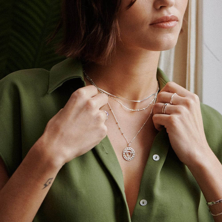 Daisy London Sterling Silver Chakra Necklace-Throat Communication image 3