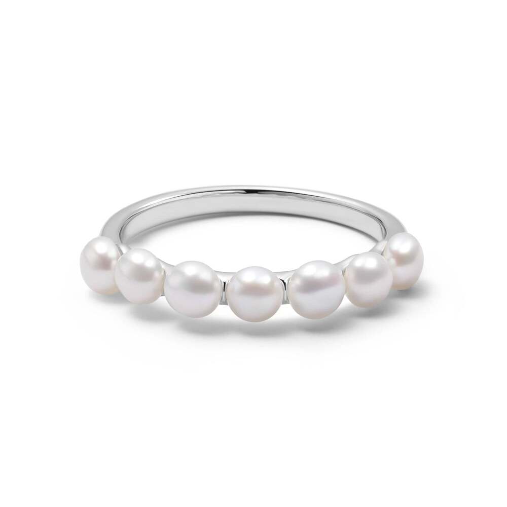 Daisy London Sterling Silver Chunky Pearl Band Ring