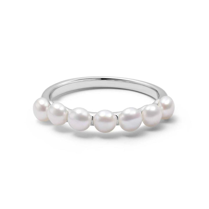 Daisy London Sterling Silver Chunky Pearl Band Ring