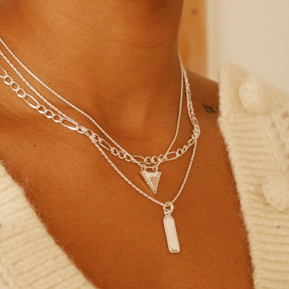 Daisy London Sterling Silver Classic Figaro Chain Necklace - MococoDaisy LondonFIG20_SLVNecklace