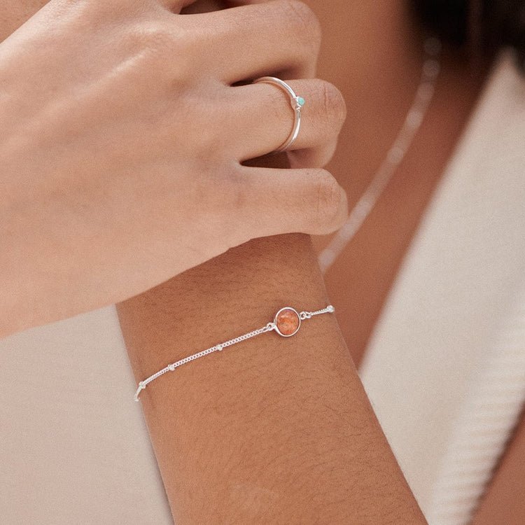 Daisy London Sterling Silver Coral Healing Stone Bracelet - MococoDaisy LondonHBR1012_SLVBracelets
