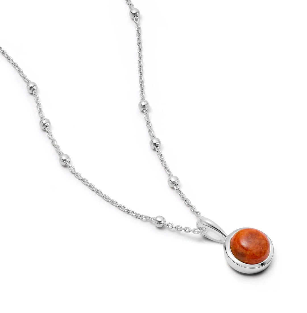 Daisy London Sterling Silver Coral Healing Stones Necklace - MococoDaisy LondonHN2012_SLVNecklaces