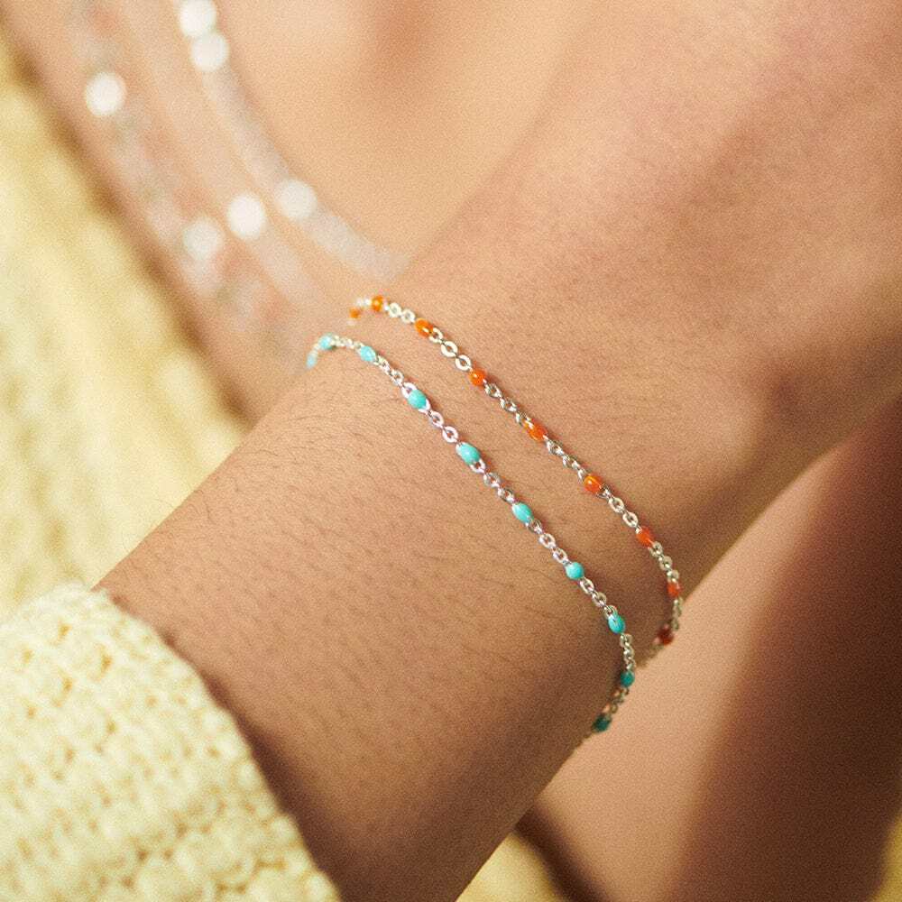 Daisy London Sterling Silver Enamel Beaded Bracelet Additional Image - 3