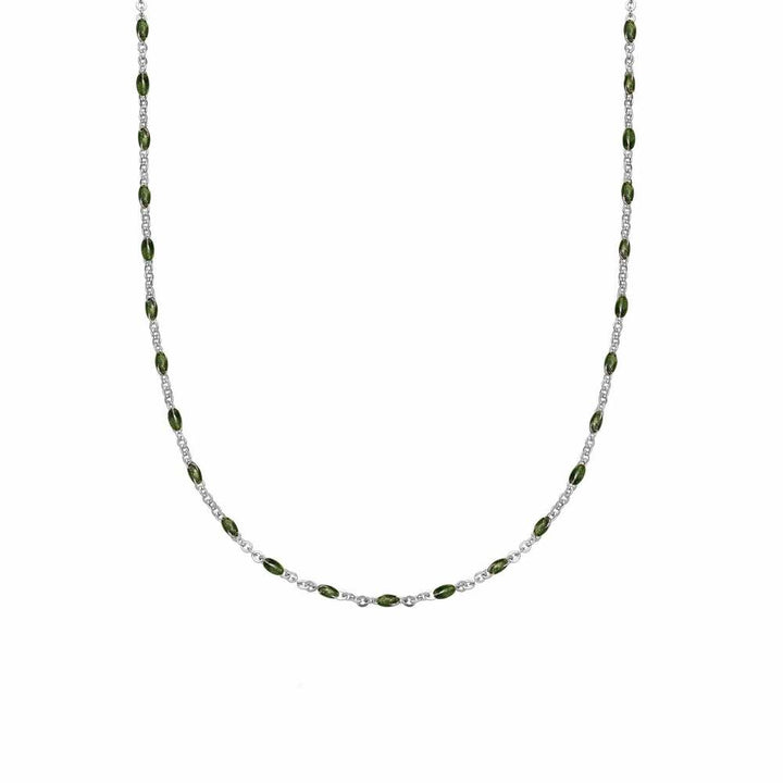 Daisy London Sterling Silver Enamel Beaded Necklace