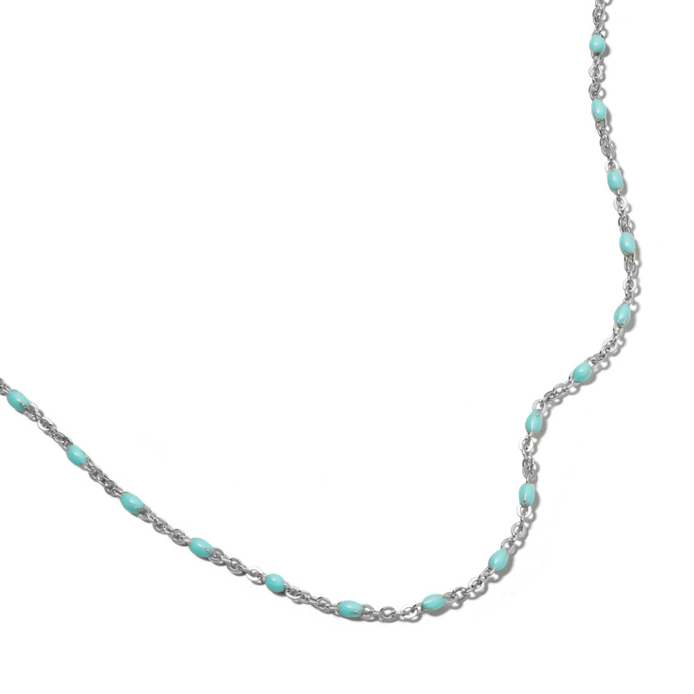 Daisy London Sterling Silver Enamel Beaded Necklace Additional Image - 11