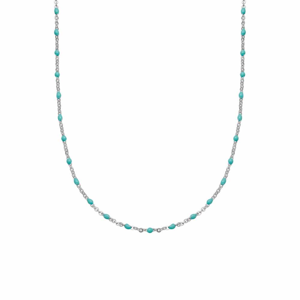 Daisy London Sterling Silver Enamel Beaded Necklace Additional Image - 1