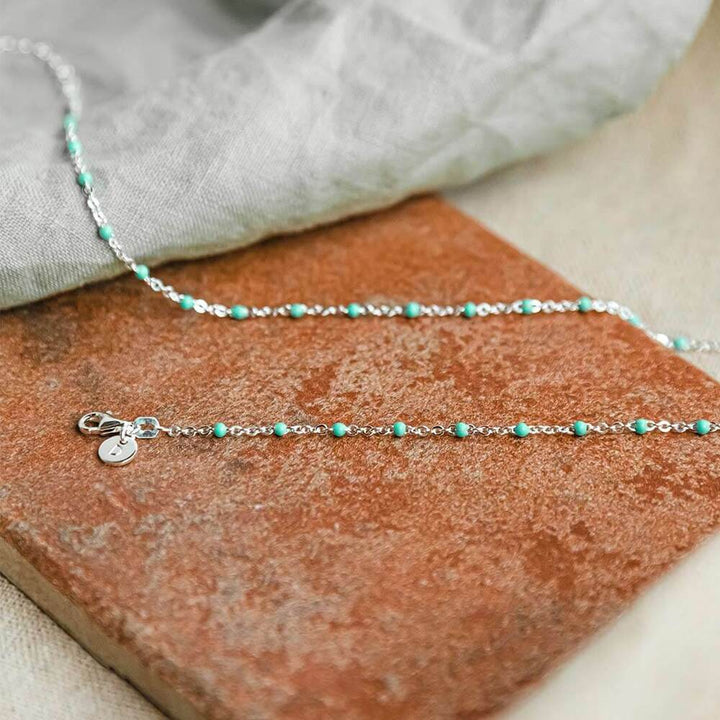 Daisy London Sterling Silver Enamel Beaded Necklace Additional Image - 5