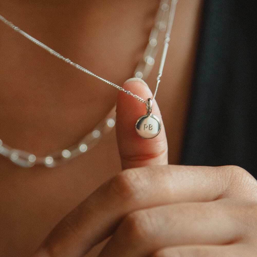 Daisy London Sterling Silver Engravable Mini Pendant Additional Image - 3