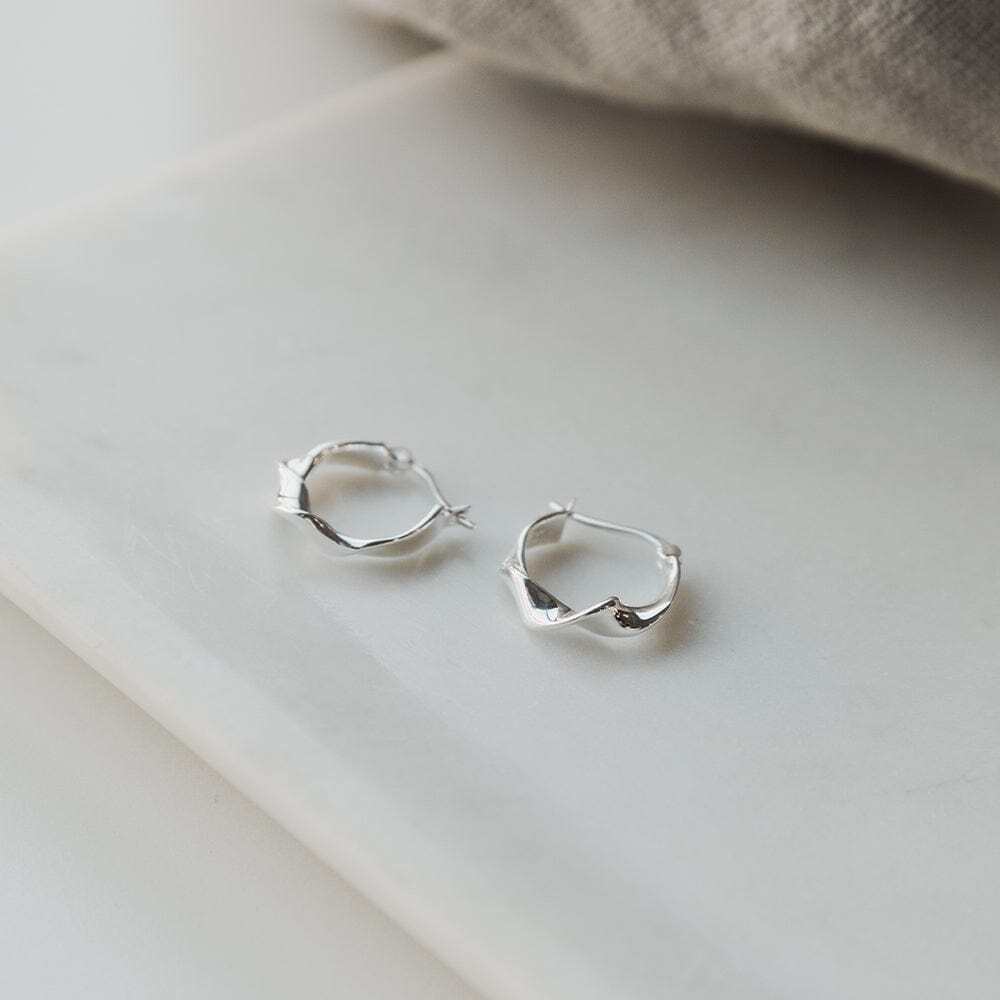 Daisy London Sterling Silver Estee Lalonde Flow Hoop Earrings Additional Image - 2
