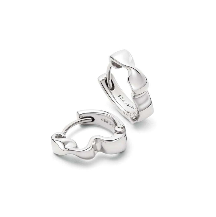 Daisy London Sterling Silver Estee Lalonde Flow Huggie Hoop Earrings