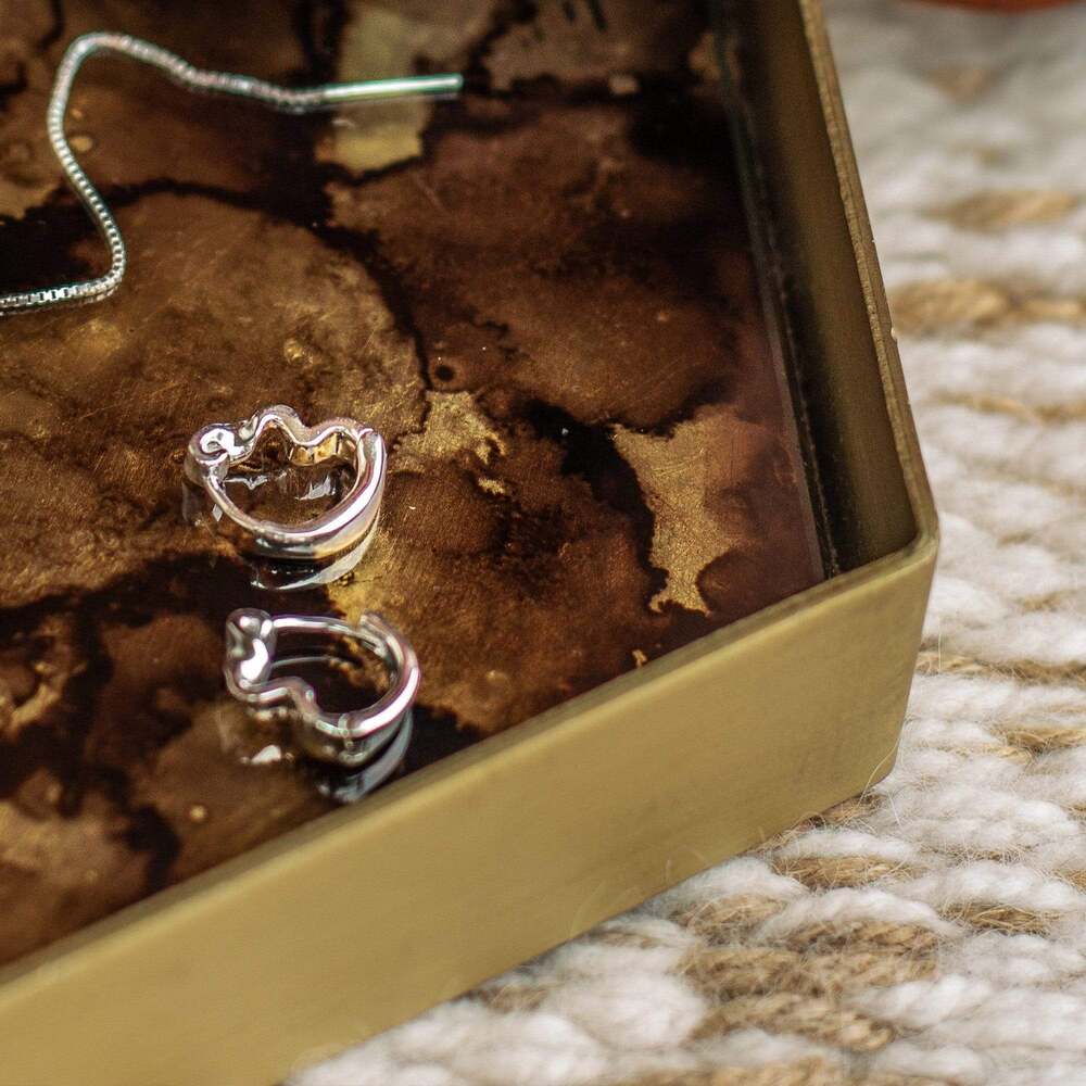 Daisy London Sterling Silver Estee Lalonde Flow Huggie Hoop Earrings Additional Image - 1