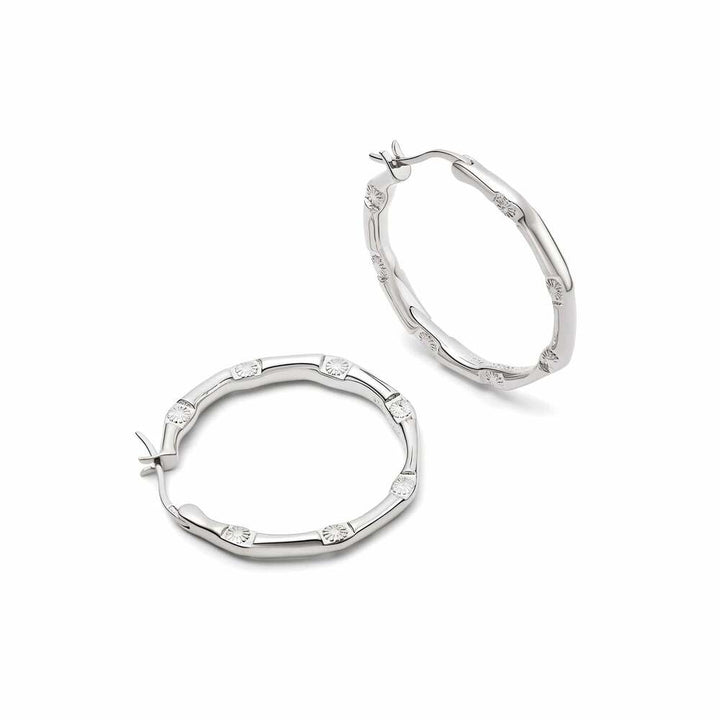 Daisy London Sterling Silver Estee Lalonde Goddess Glow Hoop Earrings