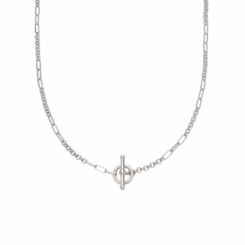 Daisy London Sterling Silver Estee Lalonde Interlock Chain Necklace