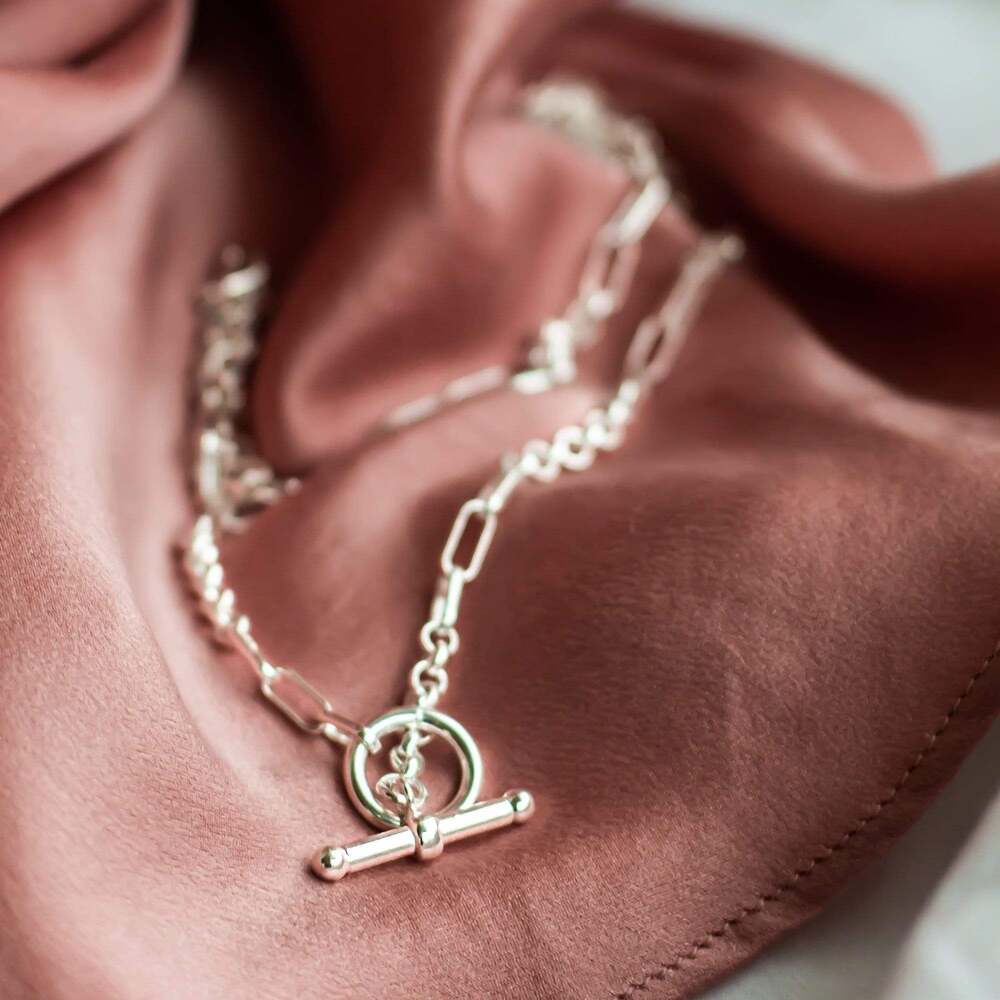 Daisy London Sterling Silver Estee Lalonde Interlock Chain Necklace Additional Image - 4