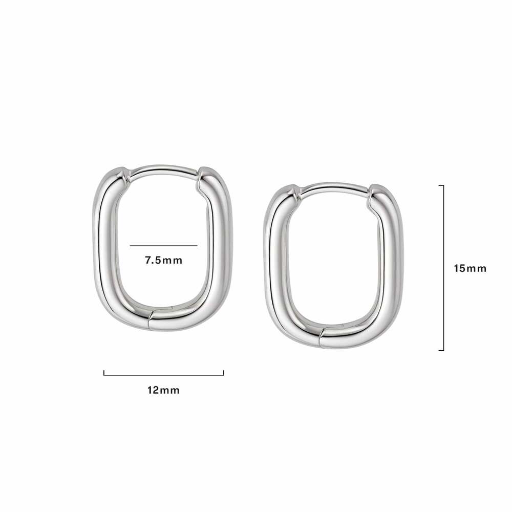 Daisy London Sterling Silver Estee Lalonde Mini Square Hoop Earrings Additional Image - 4