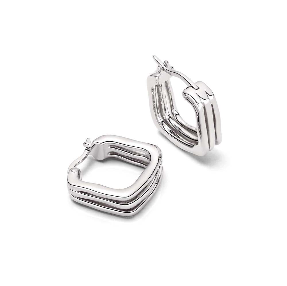 Daisy London Sterling Silver Estee Lalonde Sisterhood Hoop Earrings
