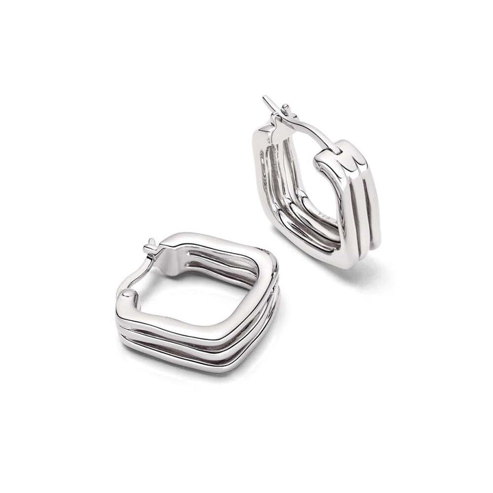 Daisy London Sterling Silver Estee Lalonde Sisterhood Hoop Earrings