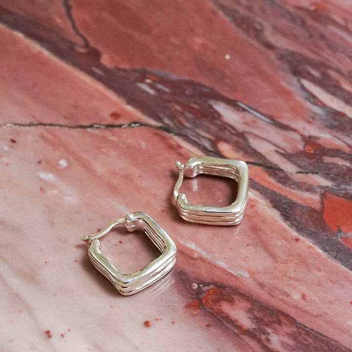 Daisy London Sterling Silver Estee Lalonde Sisterhood Hoop Earrings Additional Image - 2