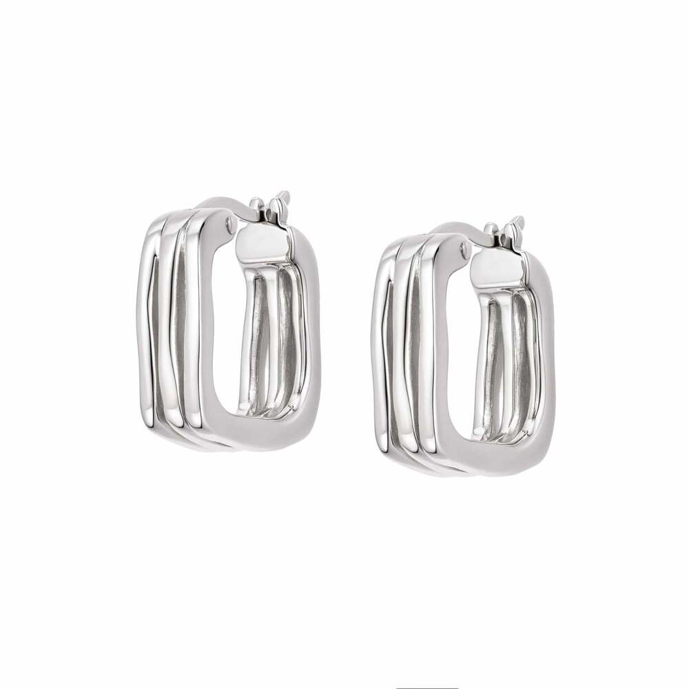 Daisy London Sterling Silver Estee Lalonde Sisterhood Hoop Earrings Additional Image - 5